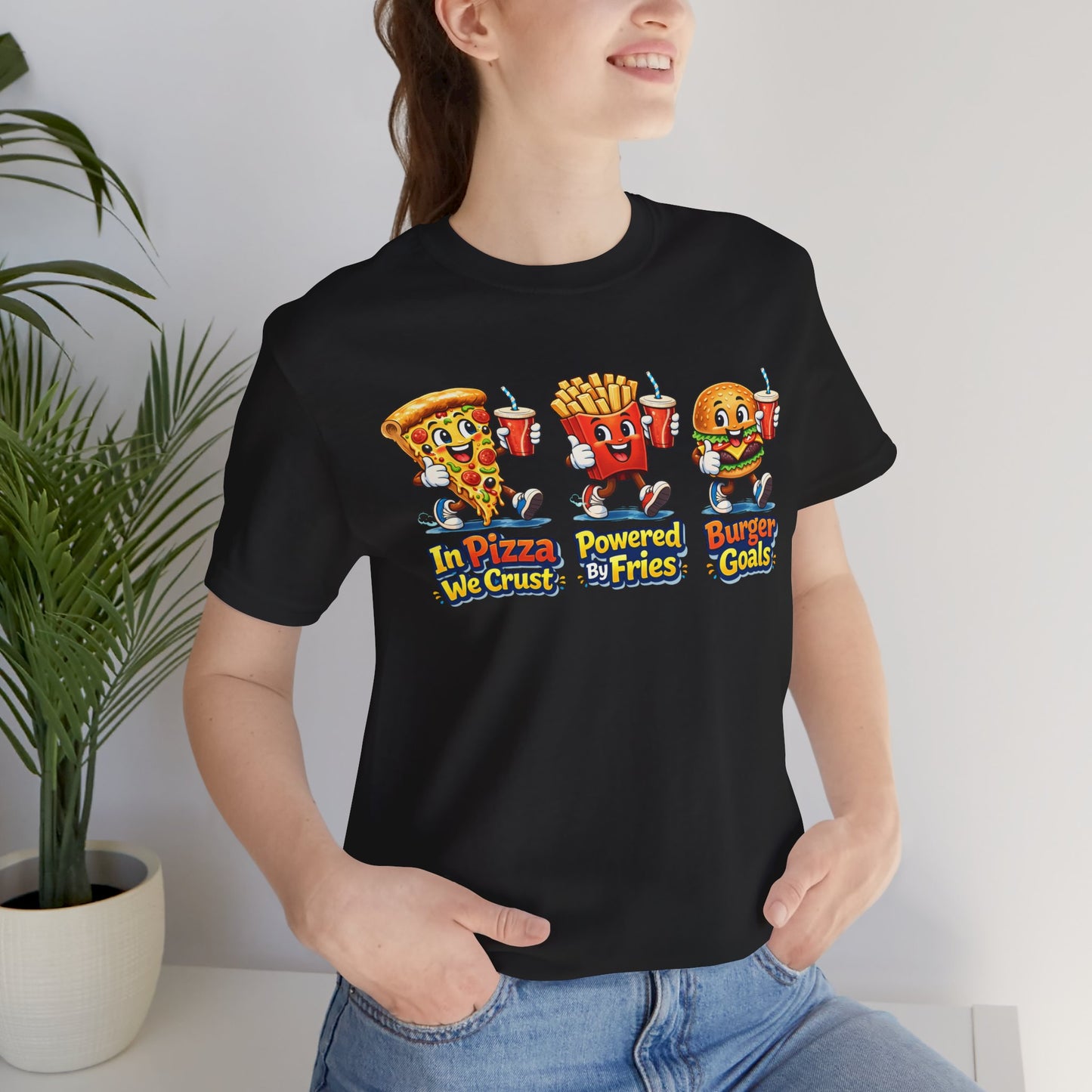 Pizza, Burger & Fries T‑Shirt