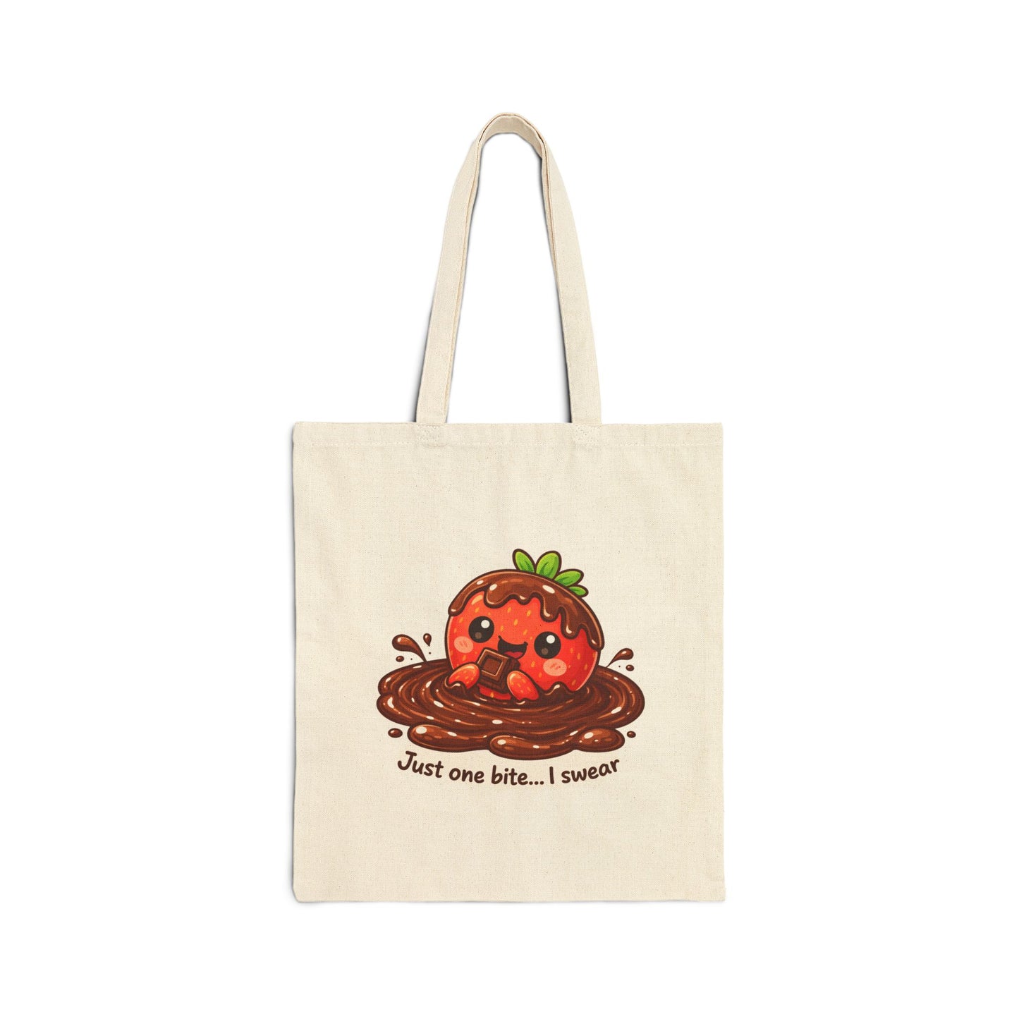 Just One Bite Strawberry Chocolate Tote Bag